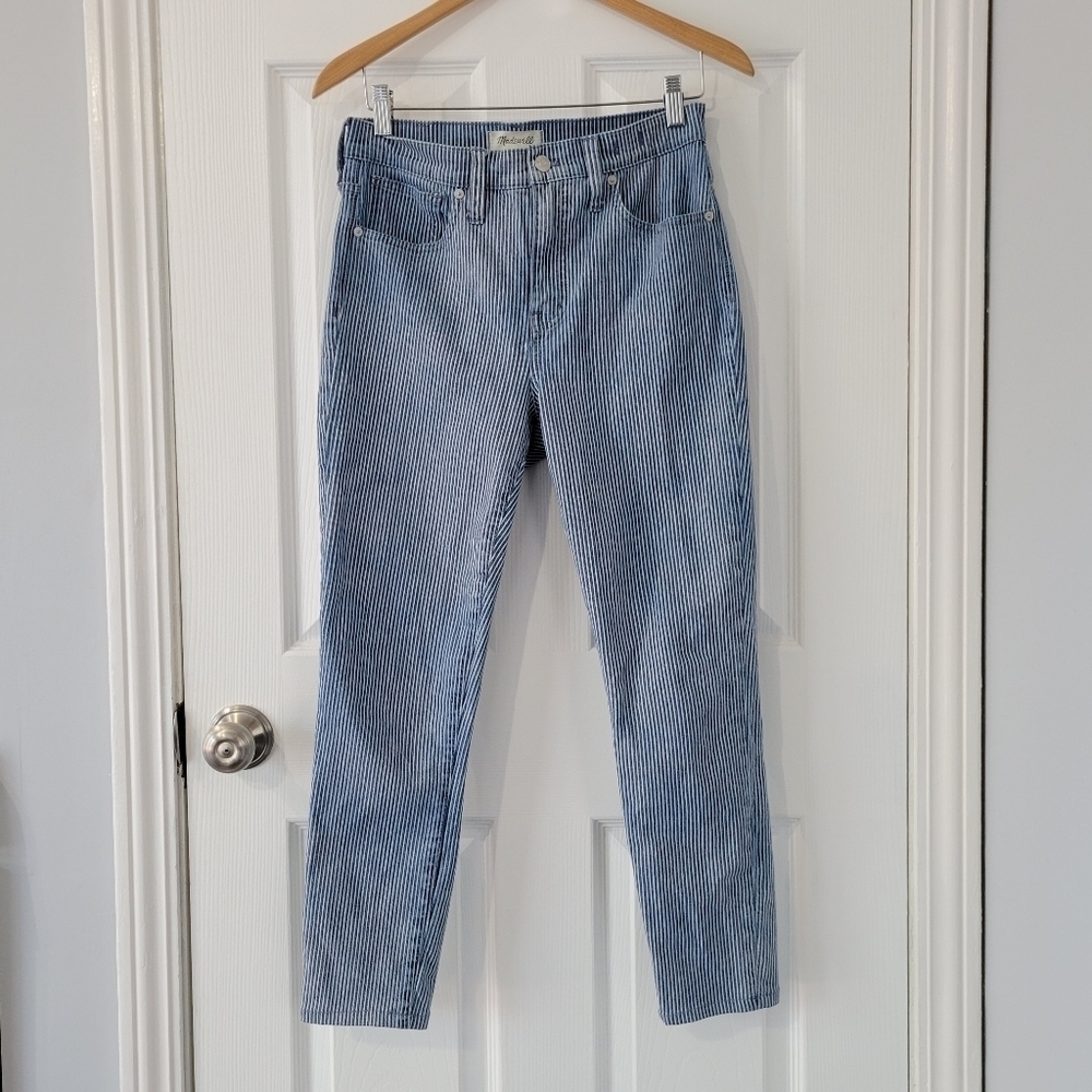 Madewell 9" Skinny Jeans in Piper Stripe